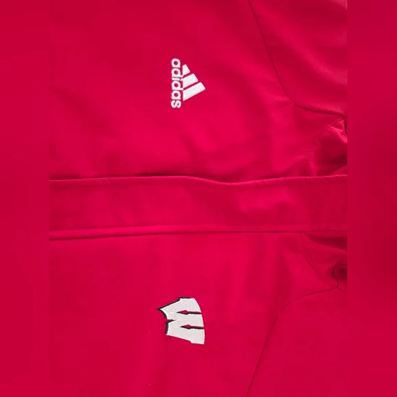 Wisconsin Badgers Jacket Mens M Adidas Clima Proof Winter Parka Insulated Team